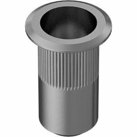 BSC PREFERRED Zinc-Plated Heavy-Duty Rivet Nut Open End 10-24 Interior Thread.130-.225 Material Thick, 25PK 95105A131